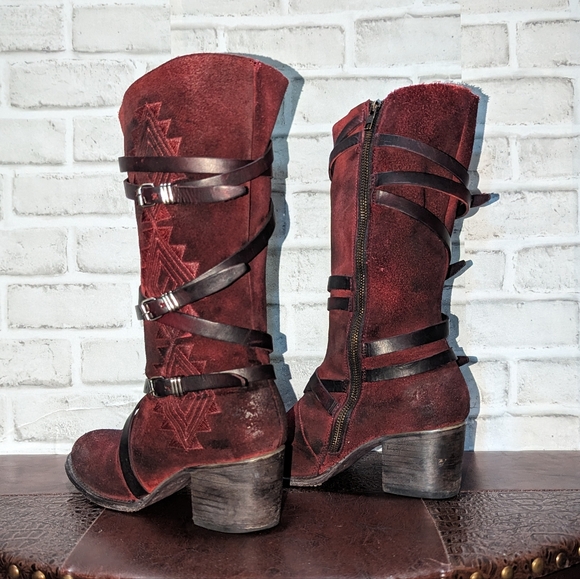 FreeBird COLIN Boot in Black Cherry size 8 - Picture 4 of 13